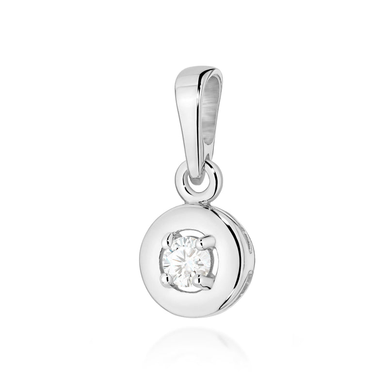 Pandantiv Aur 14K cu Diamant Natural 0.10 ct, imaginea 9 din 12