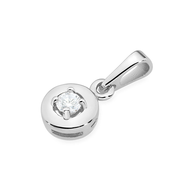 Pandantiv Aur 14K cu Diamant Natural 0.10 ct, imaginea 10 din 12