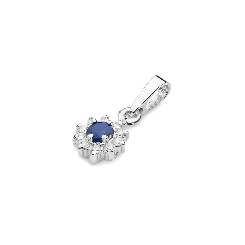 Pandantiv Aur 14K cu Safir 0.15 ct si Diamante Naturale 0.09 ct, imaginea 6 din 6