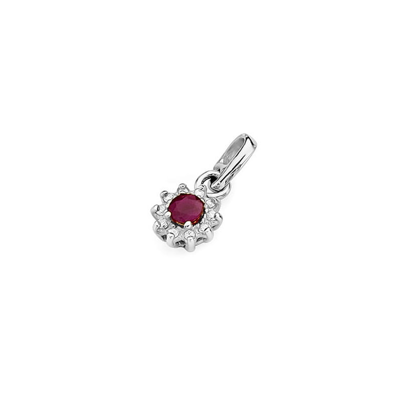 Pandantiv Aur 14K cu Rubin 0.15 ct si Diamante Naturale 0.09 ct, imaginea 6 din 6