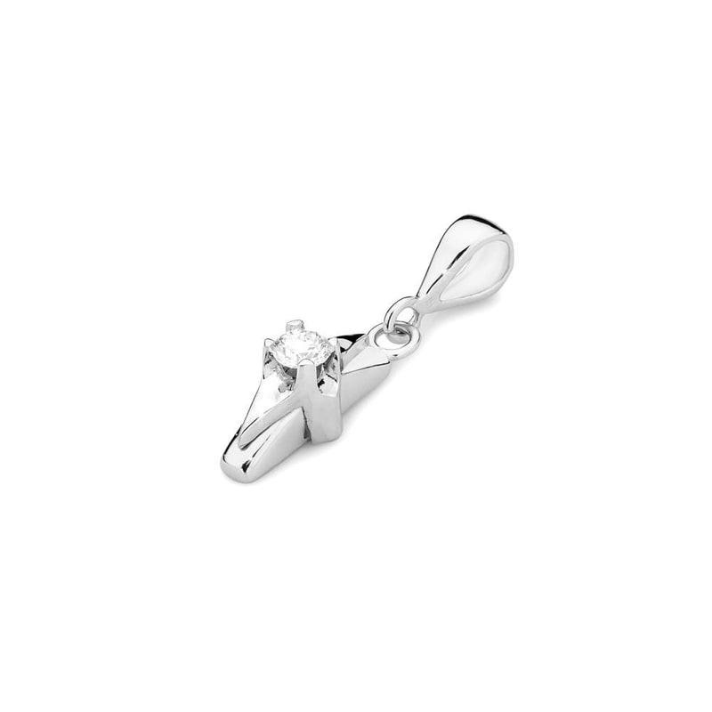 Pandantiv Aur 14K cu Diamant Natural 0.10 ct, imaginea 4 din 4