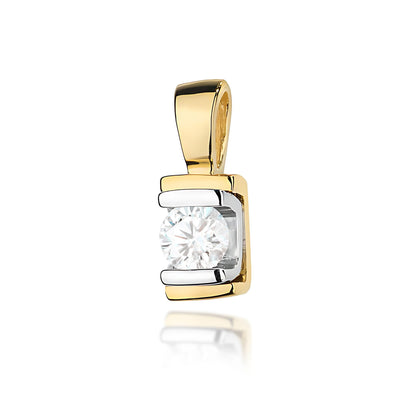 Pandantiv Aur 14K cu Diamant Natural 0.10 ct