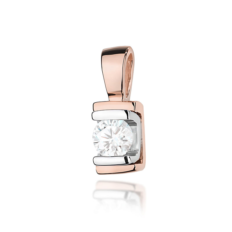 Pandantiv Aur 14K cu Diamant Natural 0.10 ct, imaginea 3 din 6