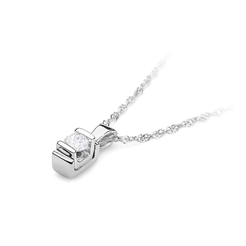 Pandantiv Aur 14K cu Diamant Natural 0.10 ct, imaginea 6 din 6