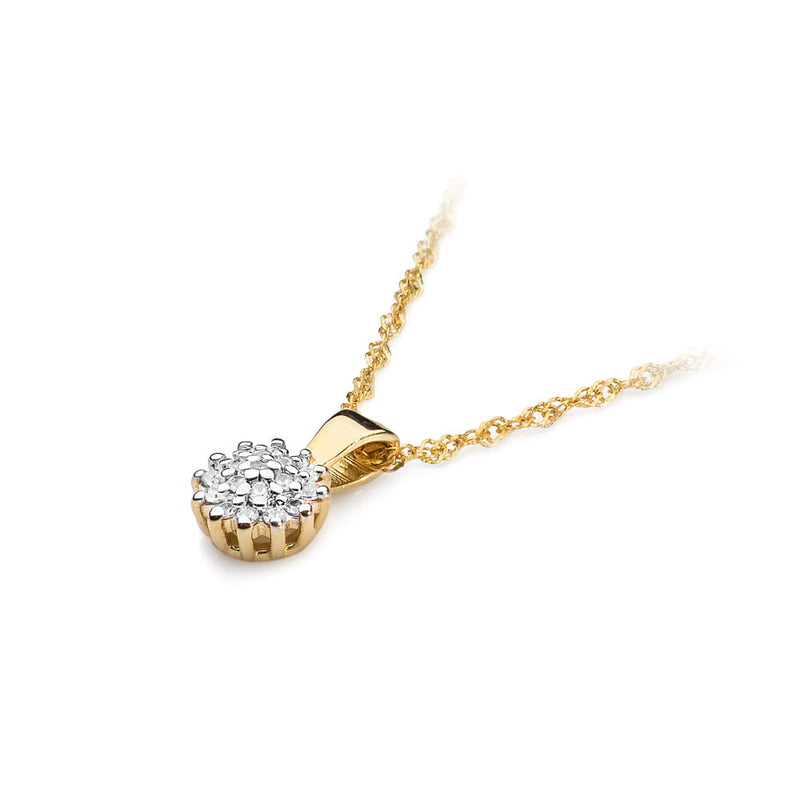 Pandantiv Aur 14K cu Diamante Naturale 0.10 ct, imaginea 2 din 6