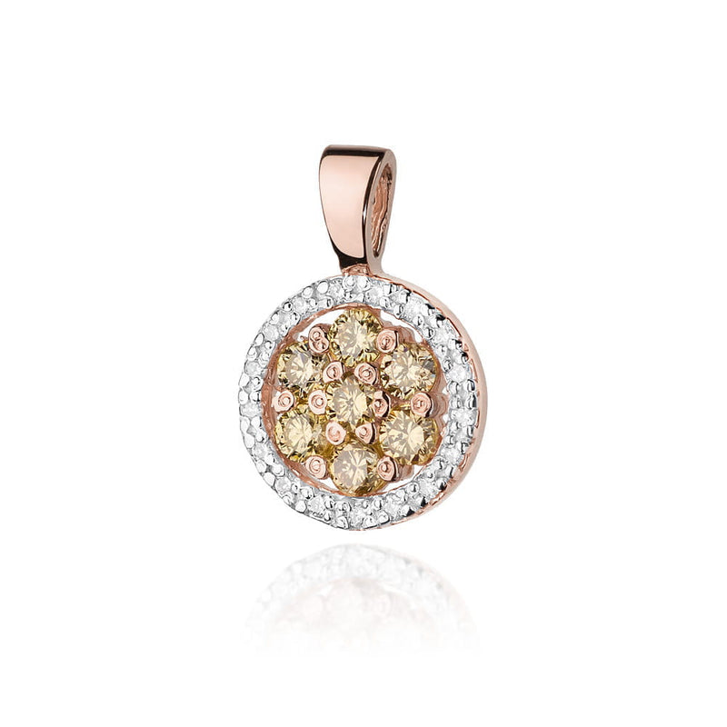 Pandantiv Aur 14K cu Diamante Naturale 0.44 ct, imaginea 3 din 6