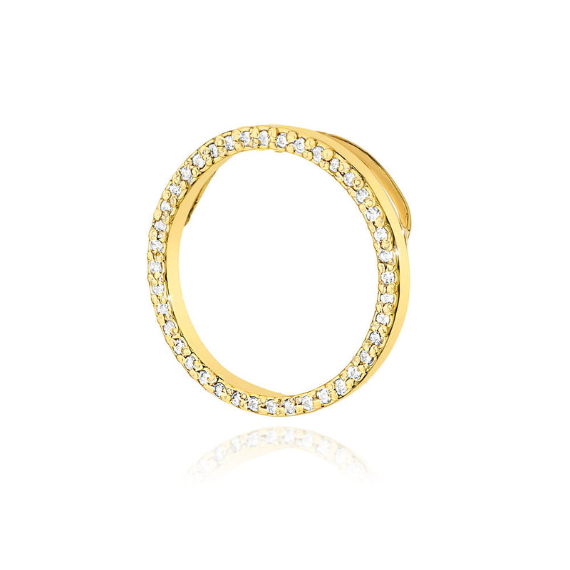 Pandantiv Aur 14K cu Diamante Naturale 0.20 ct — Aur galben