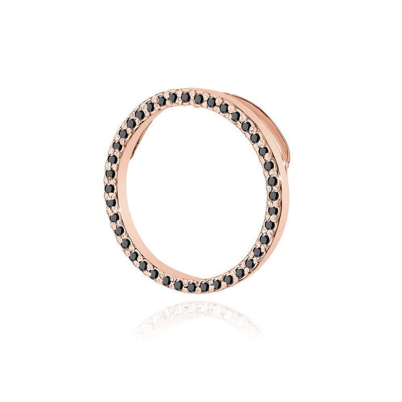 Pandantiv Aur 14K cu Diamante Naturale Negre 0.20 ct, imaginea 3 din 6