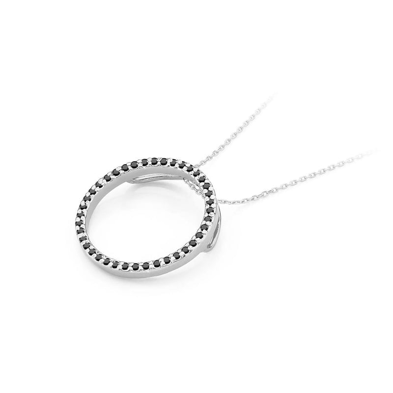 Pandantiv Aur 14K cu Diamante Naturale Negre 0.20 ct, imaginea 6 din 6