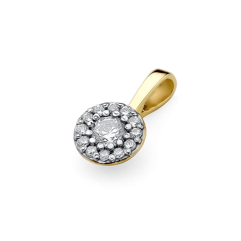 Pandantiv Aur 14K cu Diamante Naturale 0.22 ct, imaginea 2 din 6