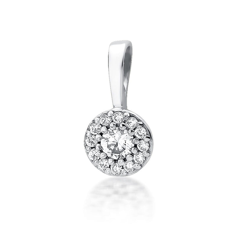Pandantiv Aur 14K cu Diamante Naturale 0.22 ct, imaginea 5 din 6