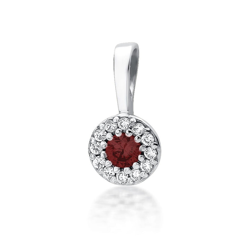 Pandantiv Aur 14K cu Rubin 0.15 ct si Diamante Naturale 0.10 ct, imaginea 5 din 6