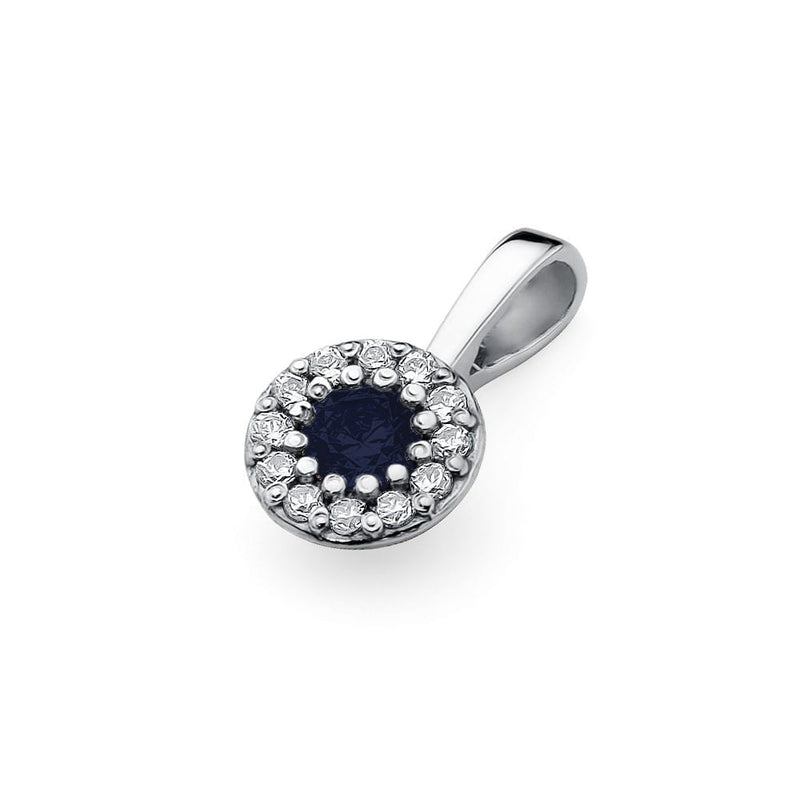Pandantiv Aur 14K cu Safir 0.15 ct si Diamante Naturale 0.10 ct, imaginea 6 din 6