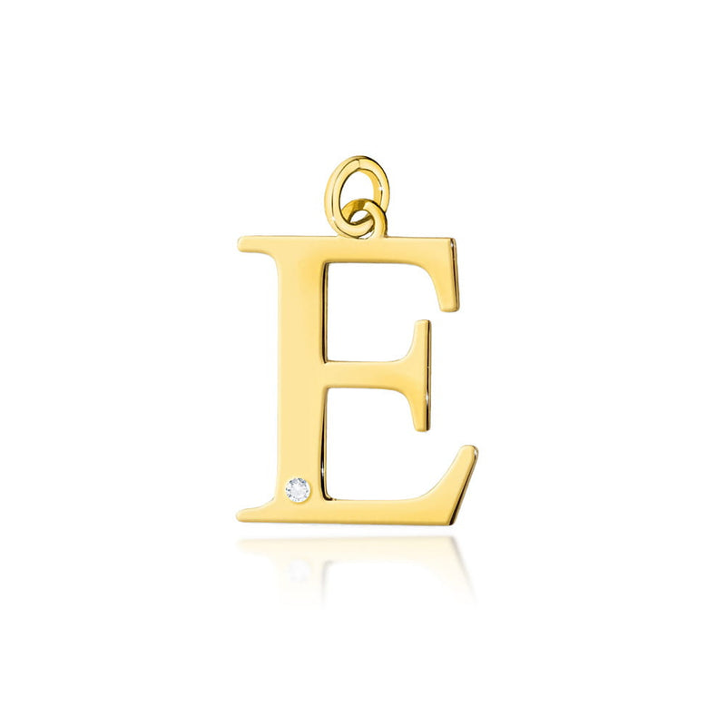Pandantiv Aur 14K cu Diamante Naturale 0.01 ct — Aur galben