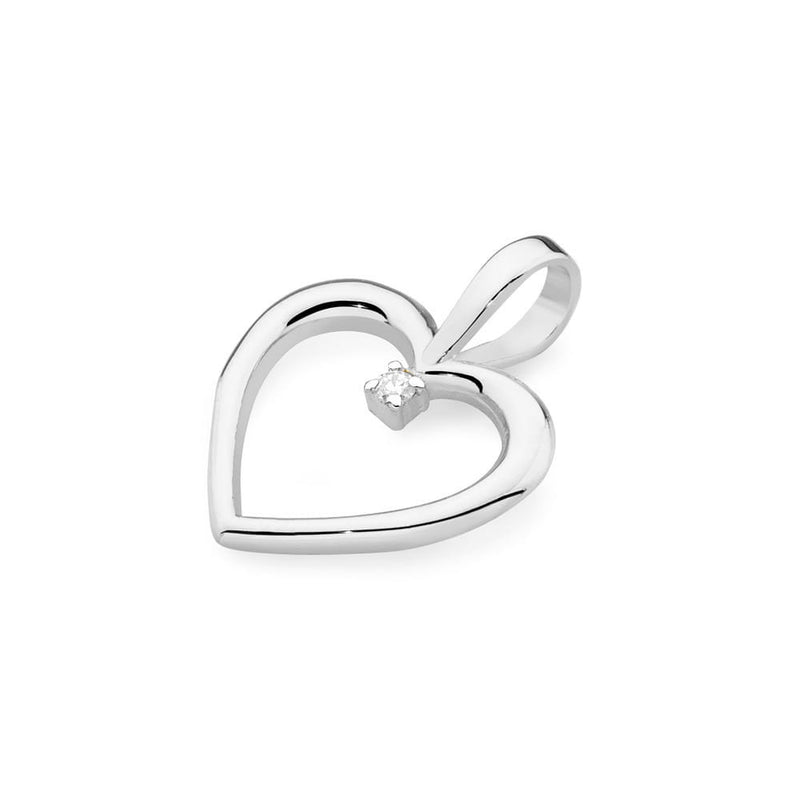 Pandantiv Aur 14K cu Diamant Natural 0.01 ct, imaginea 3 din 6