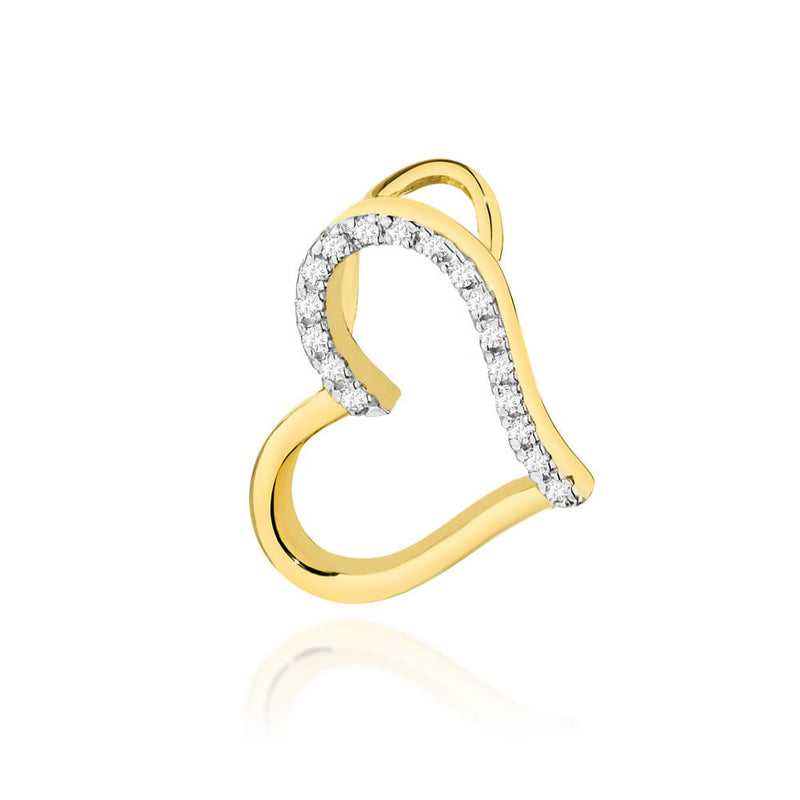 Pandantiv Aur 14K cu Diamante Naturale 0.09 ct, imaginea 2 din 6