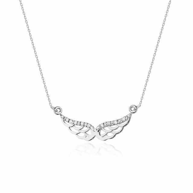 Colier Aur 14K cu Diamante Naturale 0.03 ct — Aur galben