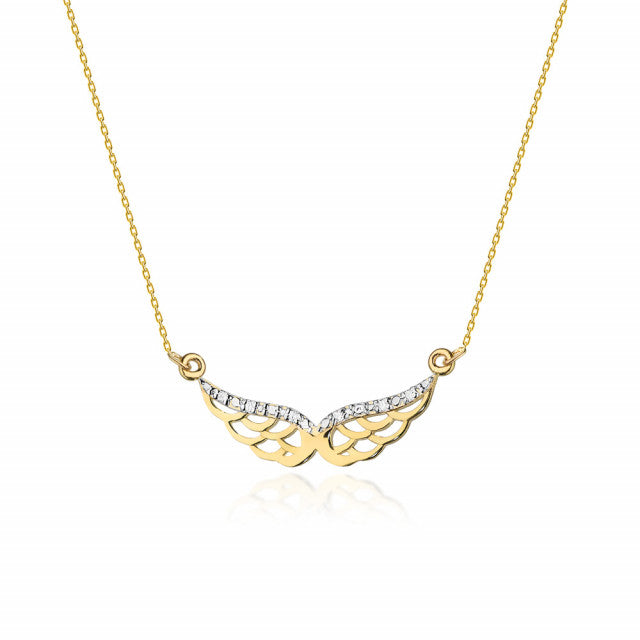 Colier Aur 14K cu Diamante Naturale 0.03 ct, imaginea 3 din 5