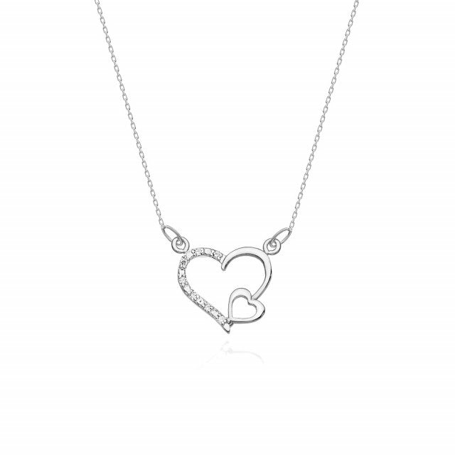 Colier Aur 14K cu Diamante Naturale 0.04 ct, imaginea 3 din 5