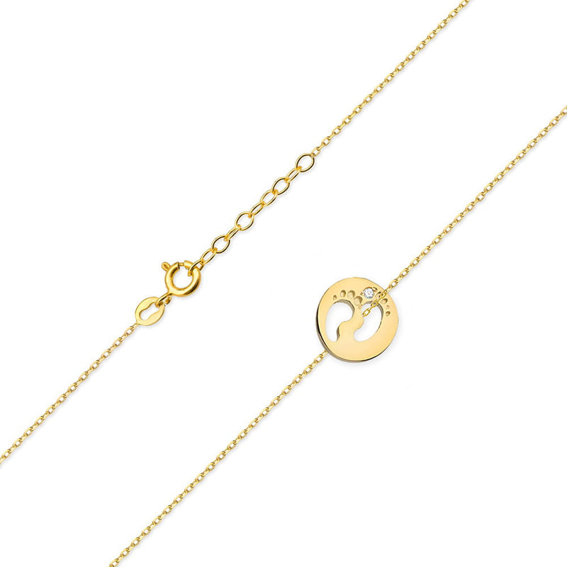 Colier Aur 14K cu Diamant Natural 0.01 ct, imaginea 2 din 6