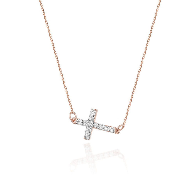 Colier Aur 14K cu Diamante Naturale 0.06 ct, imaginea 3 din 6