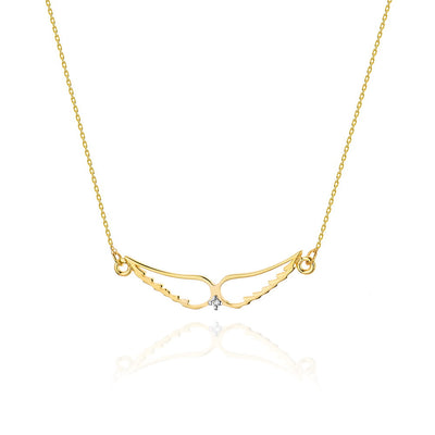 Colier Aur 14K cu Diamant Natural 0.01 ct