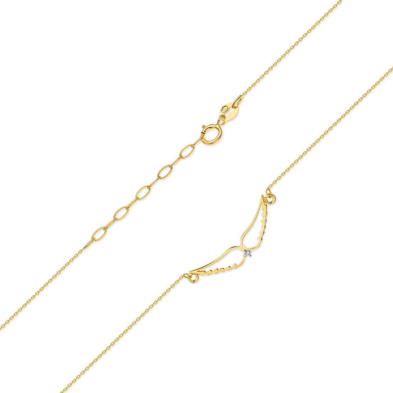 Colier Aur 14K cu Diamant Natural 0.01 ct, imaginea 2 din 6