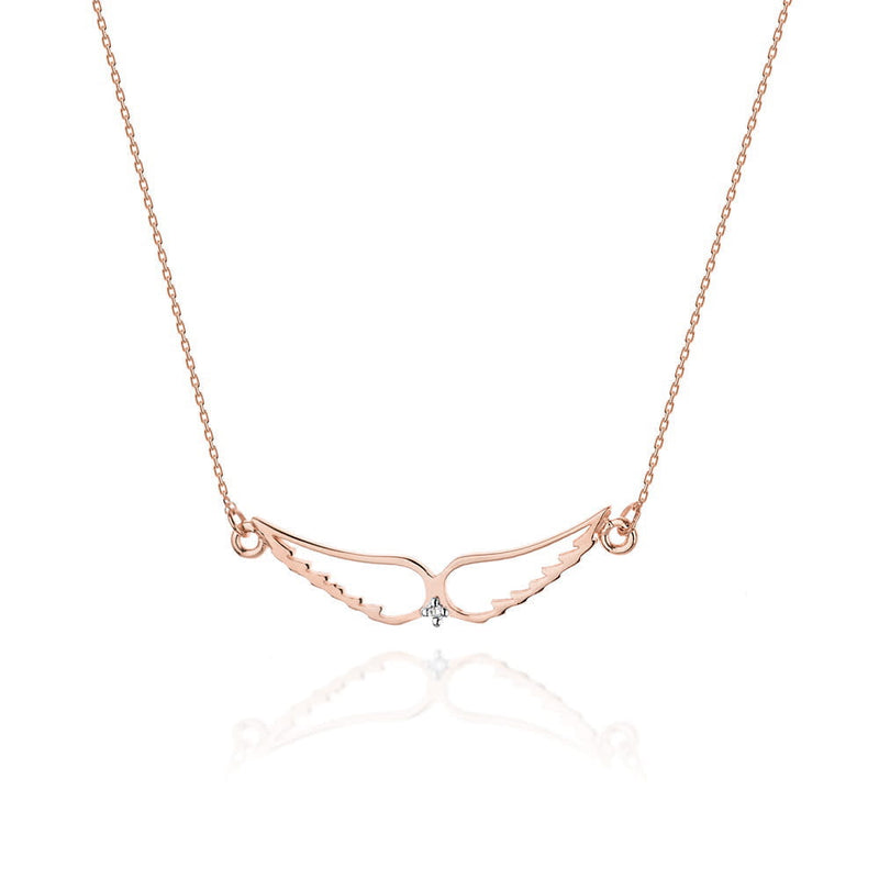 Colier Aur 14K cu Diamant Natural 0.01 ct, imaginea 3 din 6