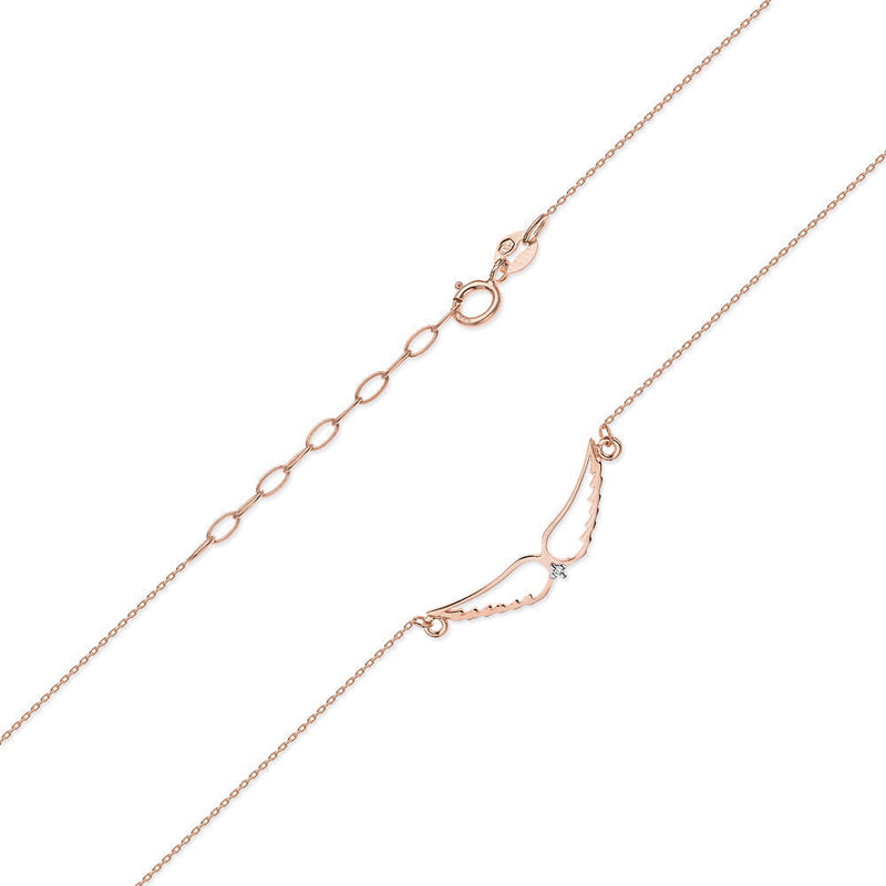 Colier Aur 14K cu Diamant Natural 0.01 ct, imaginea 4 din 6