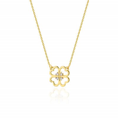 Colier Aur 14K cu Diamante Naturale 0.02 ct