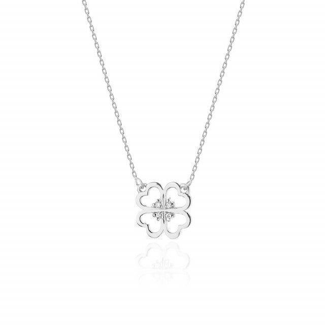 Colier Aur 14K cu Diamante Naturale 0.02 ct, imaginea 3 din 4