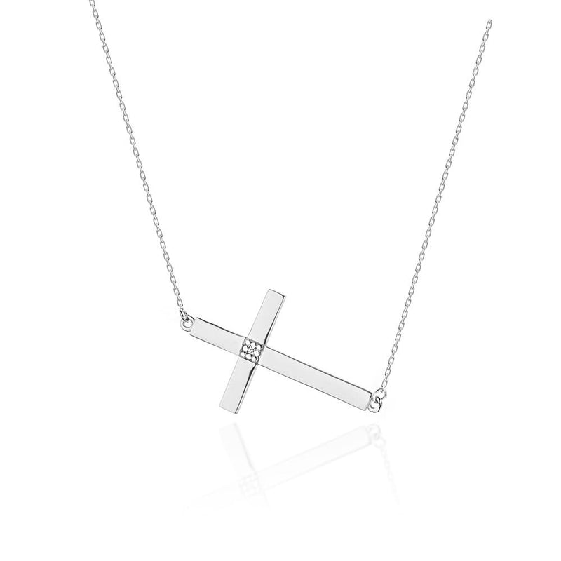 Colier Aur 14K cu Diamant Natural 0.01 ct, imaginea 5 din 6