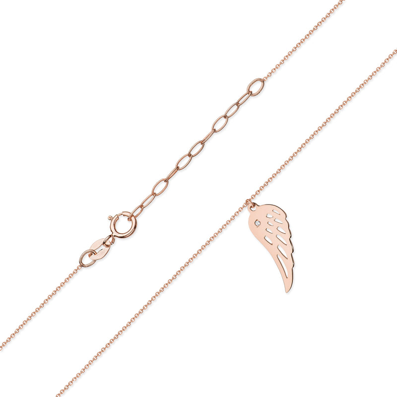 Colier Aur 14K cu Diamant Natural 0.01 ct, imaginea 4 din 6