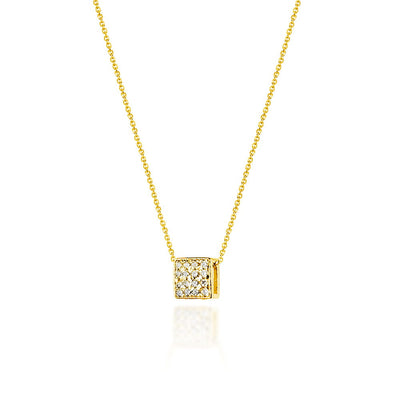 Colier Aur 14K cu Diamante Naturale 0.08 ct