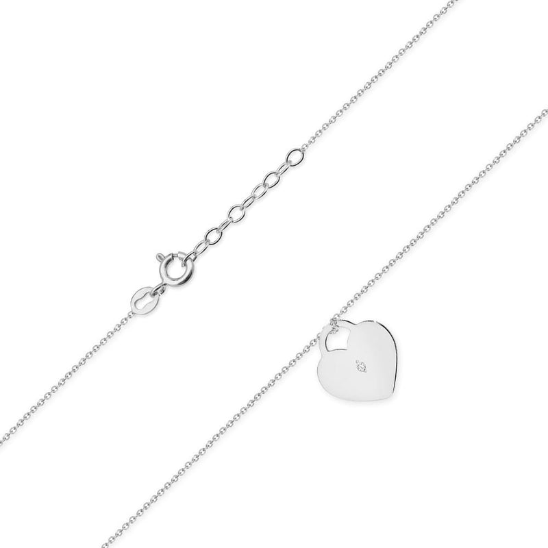 Colier Aur 14K cu Diamant Natural 0.01 ct, imaginea 6 din 6