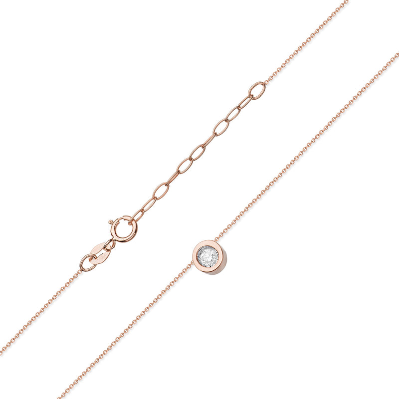 Colier Aur 14K cu Diamant Natural 0.08 ct, imaginea 5 din 9