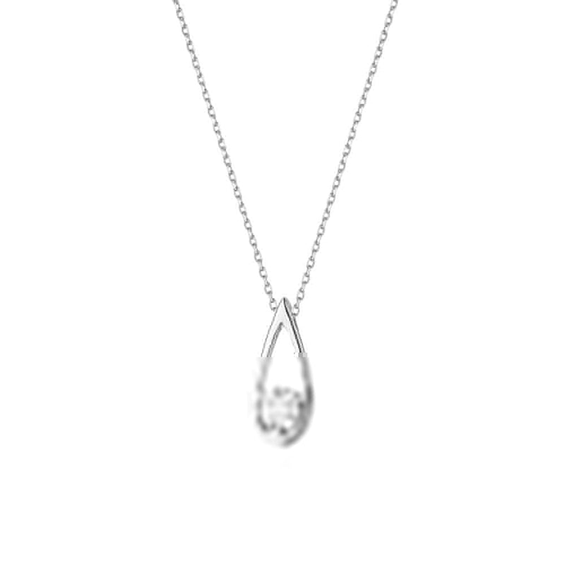 Colier Aur 14K cu Diamant Natural 0.08 ct, imaginea 5 din 6