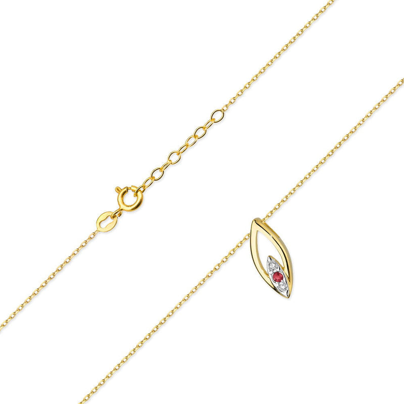 Colier Aur 14K cu Diamante Naturale 0.03 ct, imaginea 2 din 6
