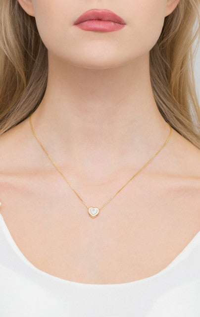 Colier Aur 14K cu Diamante Naturale 0.07 ct, imaginea 3 din 3