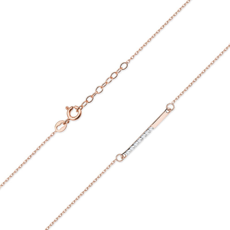 Colier Aur 14K cu Diamante Naturale 0.04 ct, imaginea 10 din 12