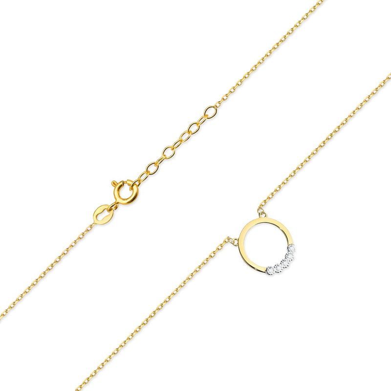 Colier Aur 14K cu Diamante Naturale 0.04 ct, imaginea 2 din 6