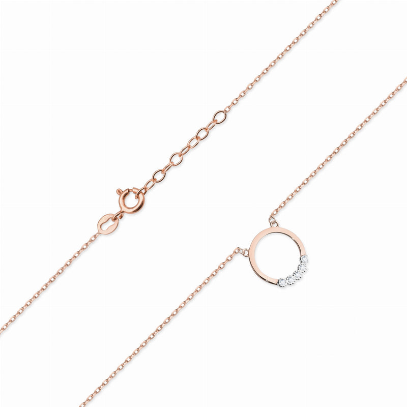 Colier Aur 14K cu Diamante Naturale 0.04 ct, imaginea 4 din 6