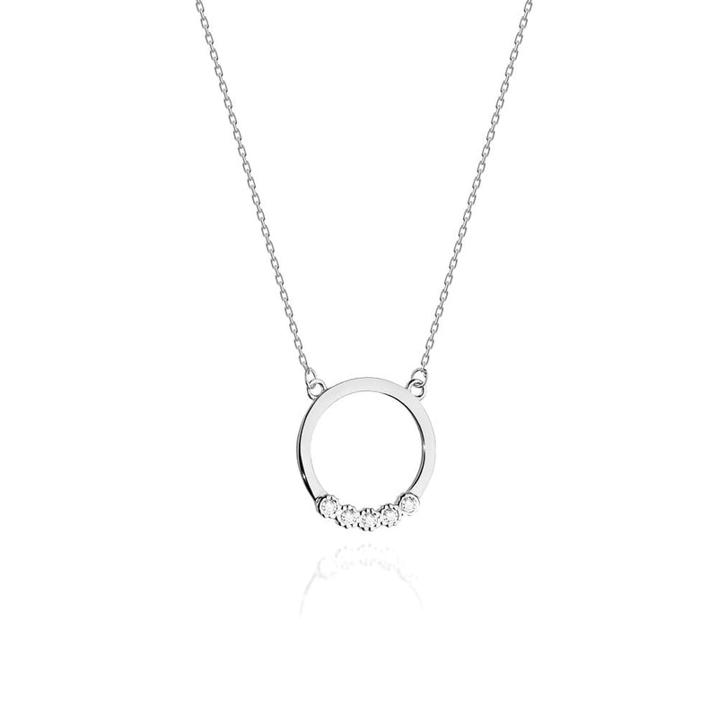 Colier Aur 14K cu Diamante Naturale 0.04 ct, imaginea 5 din 6