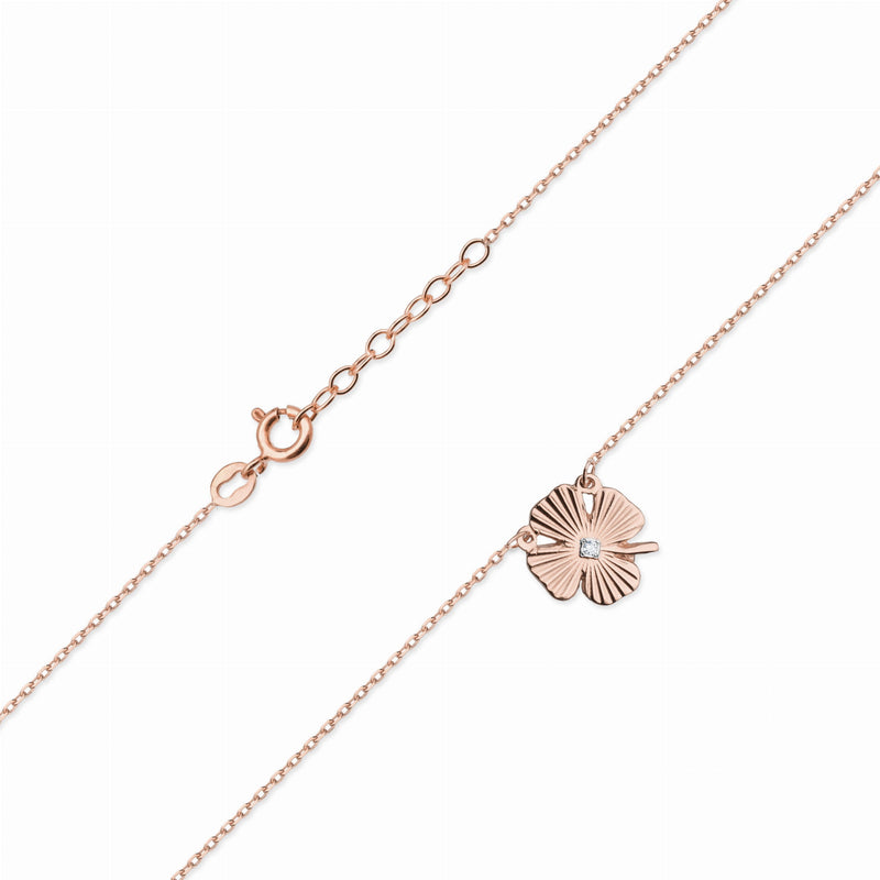 Colier Aur 14K cu Diamant Natural 0.01 ct, imaginea 4 din 6
