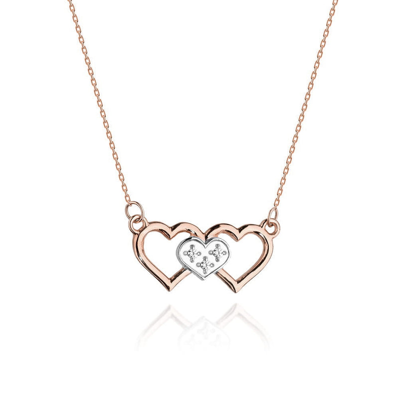 Colier Aur 14K cu Diamante Naturale 0.01 ct, imaginea 3 din 6