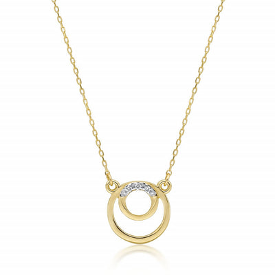 Colier Aur 14K cu Diamante Naturale 0.01 ct