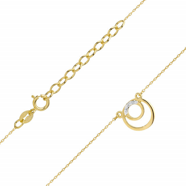 Colier Aur 14K cu Diamante Naturale 0.01 ct, imaginea 2 din 5