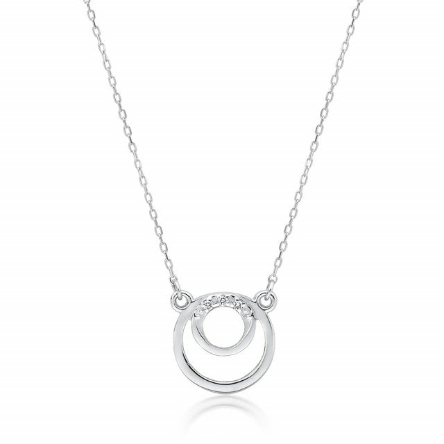 Colier Aur 14K cu Diamante Naturale 0.01 ct, imaginea 3 din 5