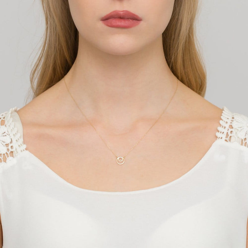 Colier Aur 14K cu Diamante Naturale 0.01 ct, imaginea 5 din 5