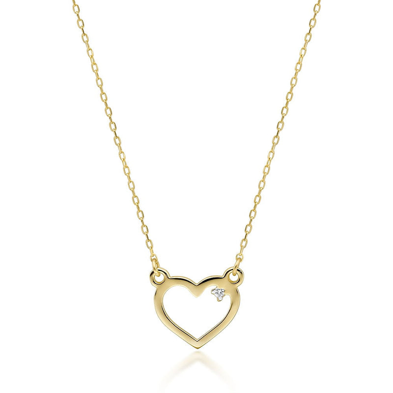 Colier Aur 14K cu Diamant Natural 0.01 ct, imaginea 6 din 11